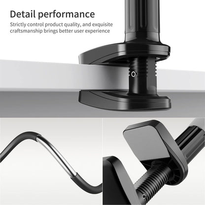Saiji Gooseneck - Soporte universal para teléfono celular, negro