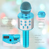 Moveplay micrófono de Karaoke con Cambio de Voz para niños, celeste