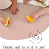 Willow + Sim- Mantel individual de silicona para niños, arena rosa