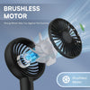 Ventilador de mano recargable, negro