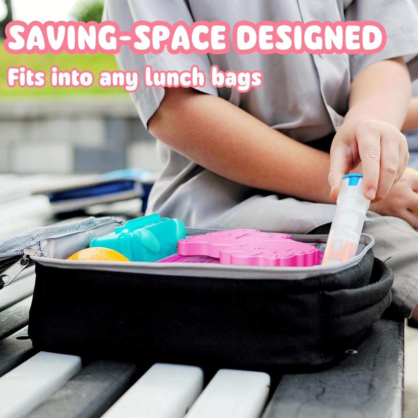 HiYZ Bolsas de hielo de unicornio para loncheras - Paquetes fríos reutilizables, 3 uds