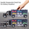 m zimoon -Juguete Camión de Transporte, Transportador Coches de Juguetes con 8pcs Accesorios y 6pcs Mini Coches