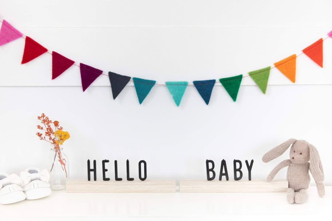 Wooden letter ledge set