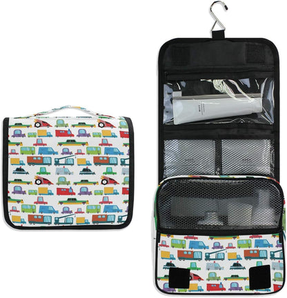 Senya- Kit de neceser de viaje colgante, diseño autos