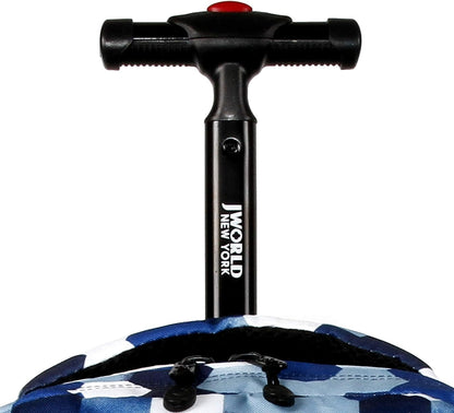 J World New York Sunrise Kids-Mochila con ruedas, diseño azul