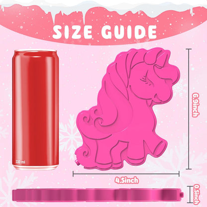 HiYZ Bolsas de hielo de unicornio para loncheras - Paquetes fríos reutilizables, 3 uds