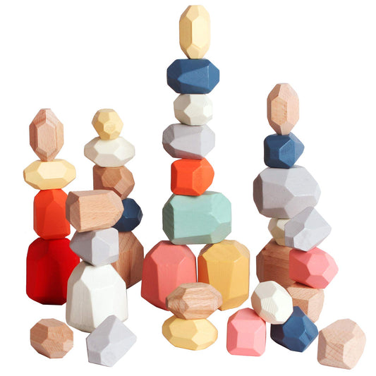 Bestamtoy- Piezas de piedra juego montessori, 35 piezas
