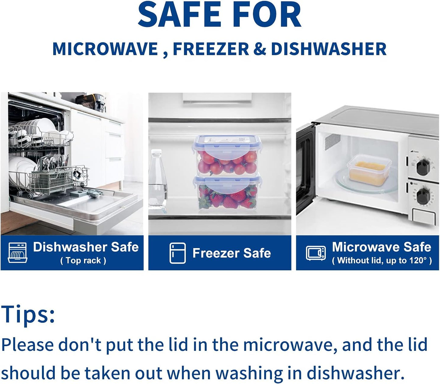 Easylock-Contenedores de plástico para almacenar alimentos de 6 oz