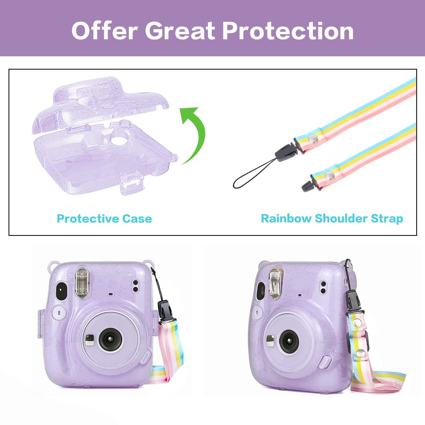 MOSISO - Funda protectora compatible con cámara instantánea Fujifilm Instax Mini 11
