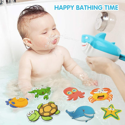 GizmoVine- Set de pistola de agua de tiburón con stickers