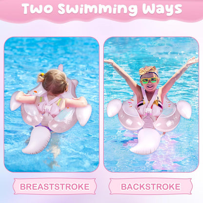 Flotador Inflable para Piscina, diseño unicornio rosado, tamaño  L