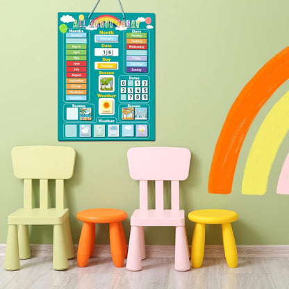 BIROYAL-Calendario infantil, que incluye meses, días, fechas, estaciones y clima