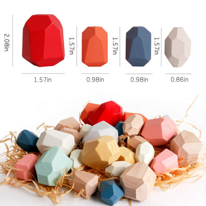 Bestamtoy- Piezas de piedra juego montessori, 35 piezas