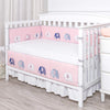 Designthology-Almohadillas protectoras para cuna de muselina 100% algodón, transpirables,