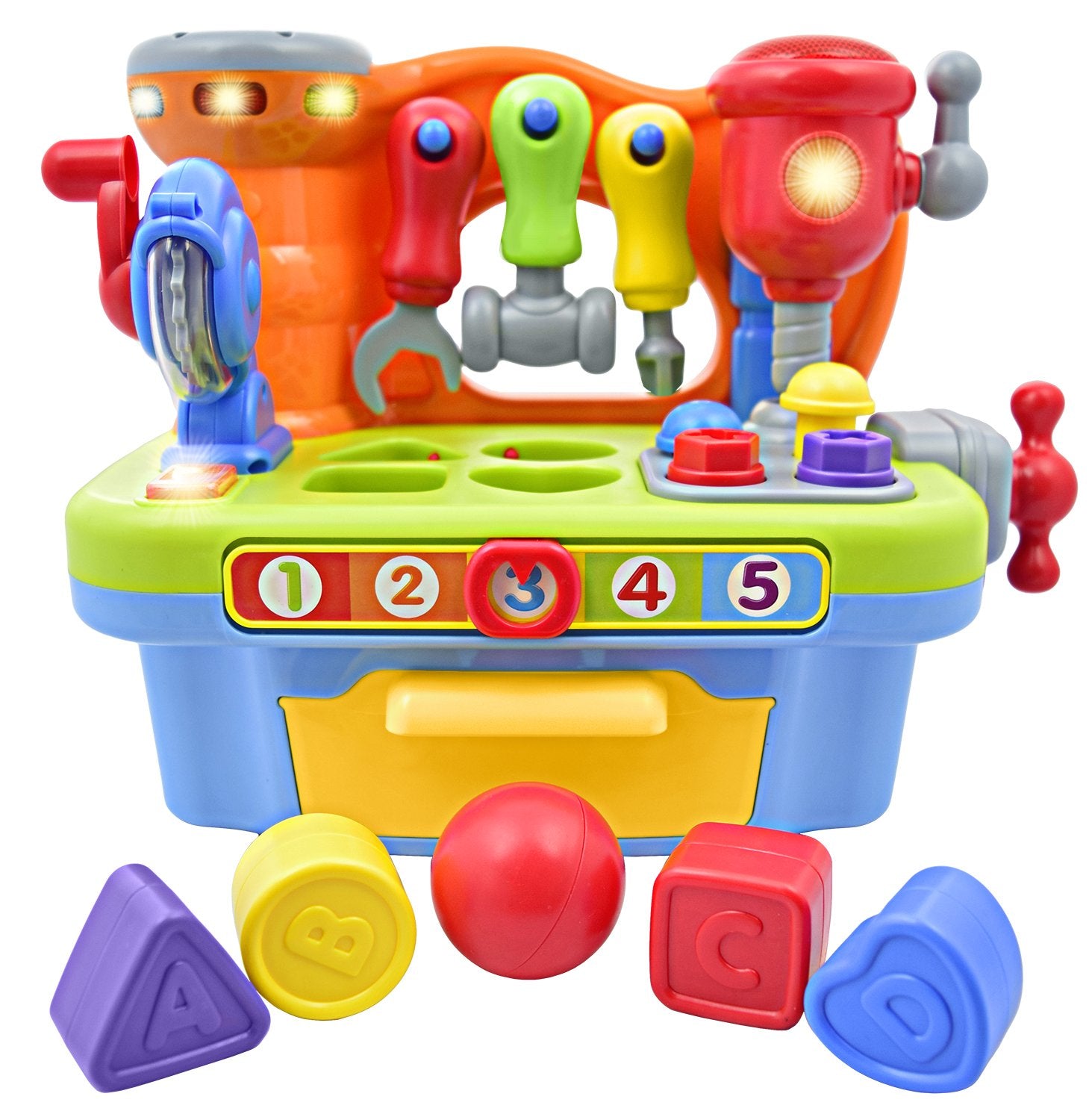 CoolToys-Juego de taller de juguete para niños pequeños con sonidos y luces interactivos