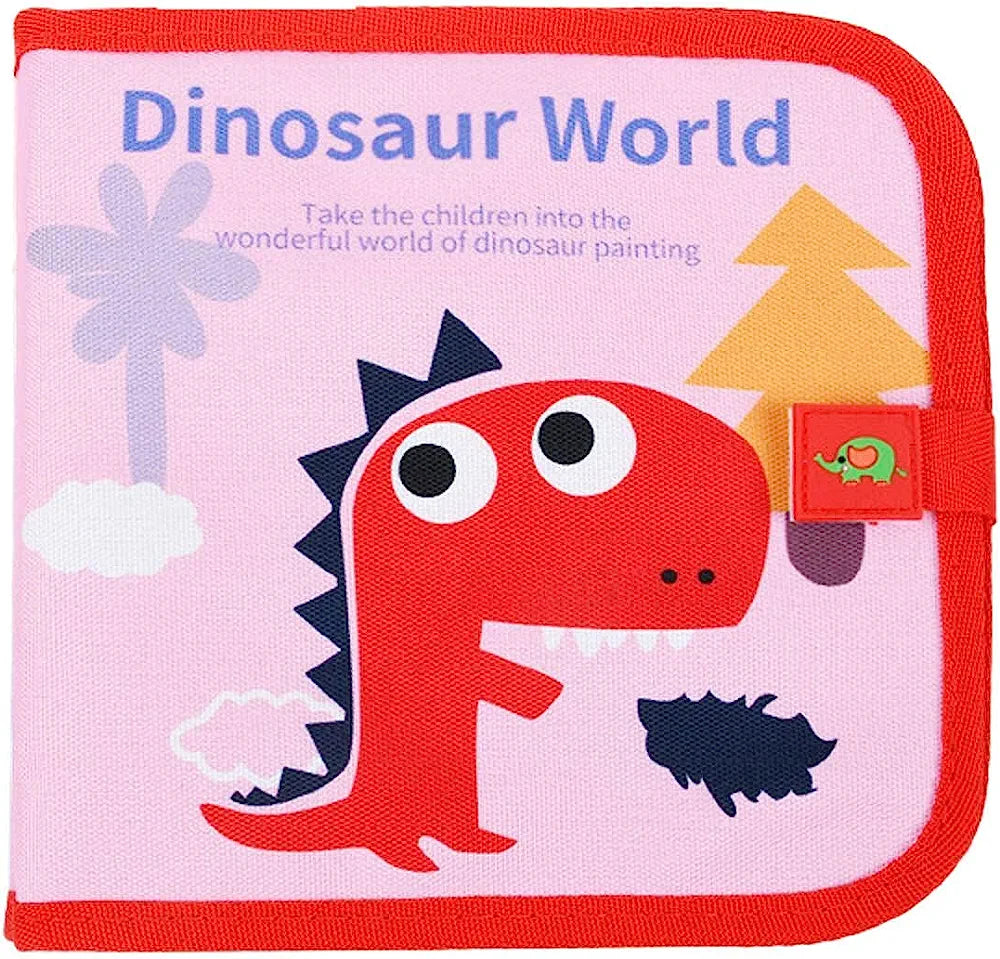 Pizarra pequeña de Doble Cara para niños, Dinosaur world