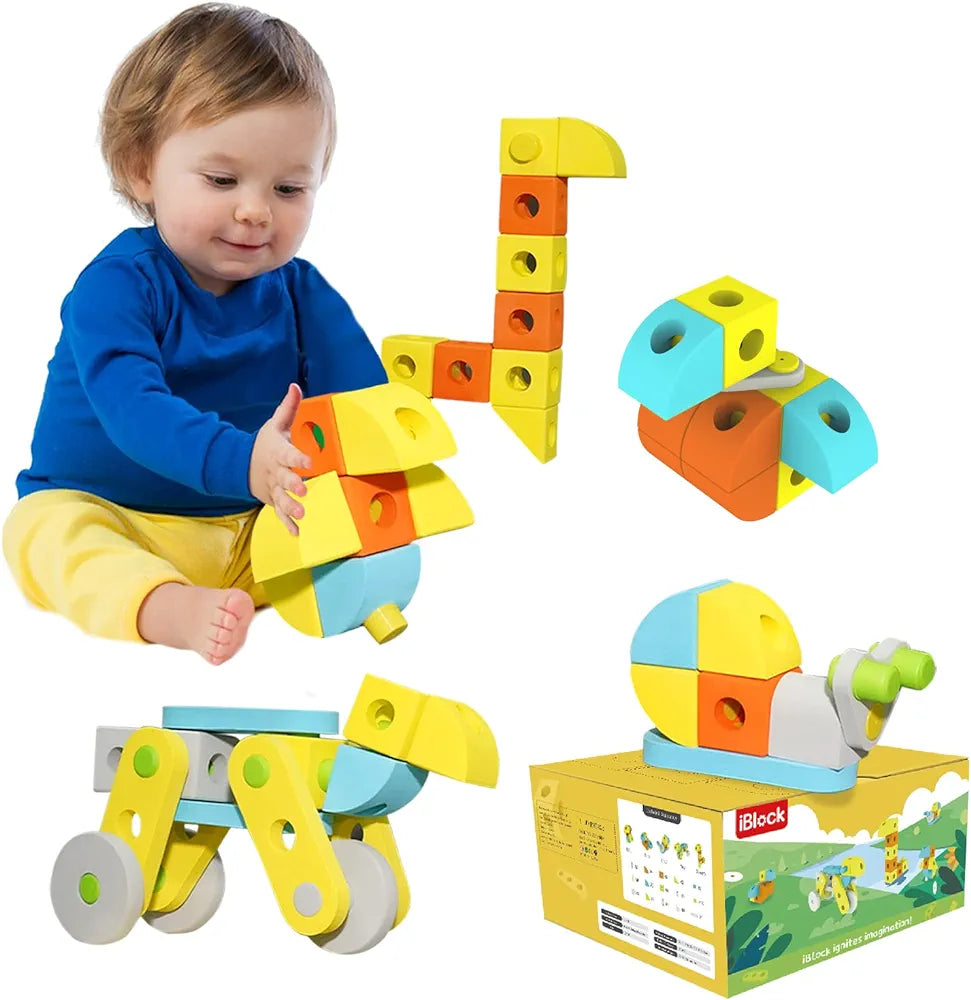 iblock- Juego de bloques de construcción de espuma extra grande, (49 piezas)