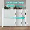Stcockis-Puerta retráctil para bebés de 55 pulgadas de ancho x 34 pulgadas de alto, para interiores y exteriores, blanco