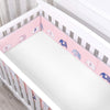 Designthology-Almohadillas protectoras para cuna de muselina 100% algodón, transpirables,
