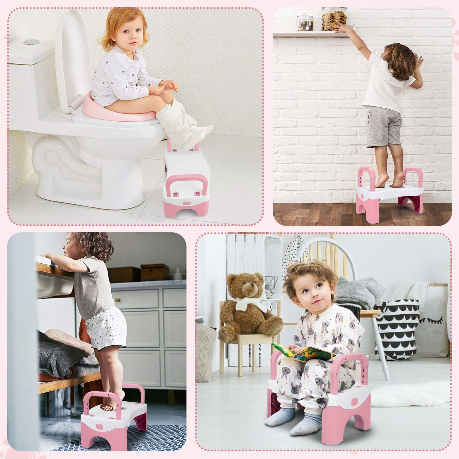 Taburete plegable para niños pink