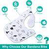 Baberos de bandana para bebé, suaves y absorbentes, 100 % algodón orgánico, 4 unidades