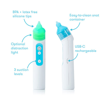 FridaBaby Electric NoseFrida | Aspirador nasal recargable por USB con diferentes niveles de succión por Frida Baby