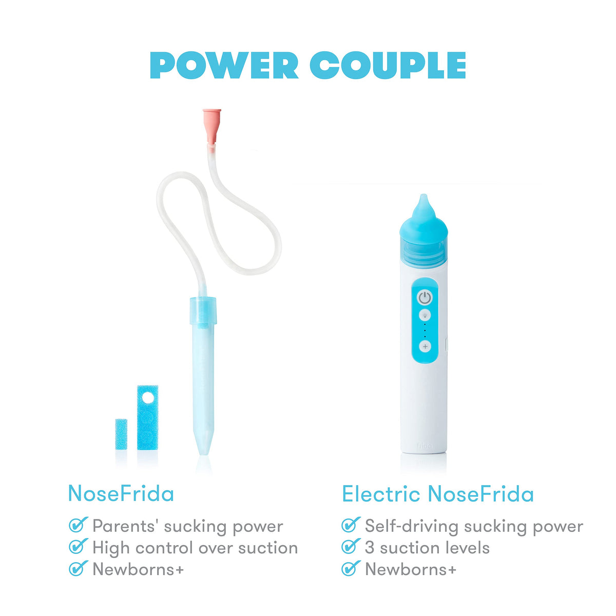 FridaBaby Electric NoseFrida | Aspirador nasal recargable por USB con diferentes niveles de succión por Frida Baby