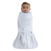 HALO Sleepsack Swaddle, manta portátil ajustable de 3 vías, TOG 3.0, Velboa, puntos de felpa azul, pequeño, 3-6 meses