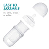 Boon, NURSH - Botellas reutilizables de silicona para alimentación sin aire con pezón de flujo medio etapa 2, 8 onzas