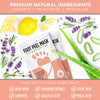 Mascarilla para pies: 2 pares de mascarillas exfoliantes para pies regulares para talones agrietados, piel muerta y callos