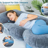 QUEEN ROSE-Almohada de embarazo con forma de U, soporte para espalda, cuello, cabeza con funda de terciopelo