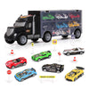 m zimoon -Juguete Camión de Transporte, Transportador Coches de Juguetes con 8pcs Accesorios y 6pcs Mini Coches