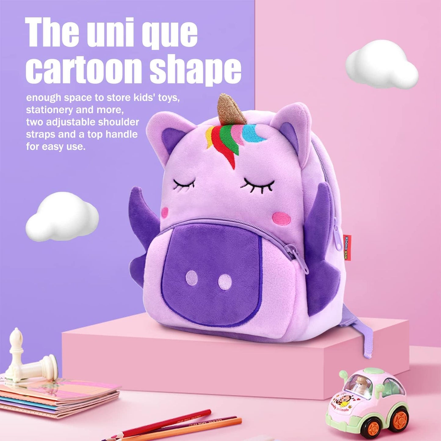 Mochila de unicornio morada