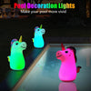 Lslpin- Luces solares flotantes para piscina, unicornio