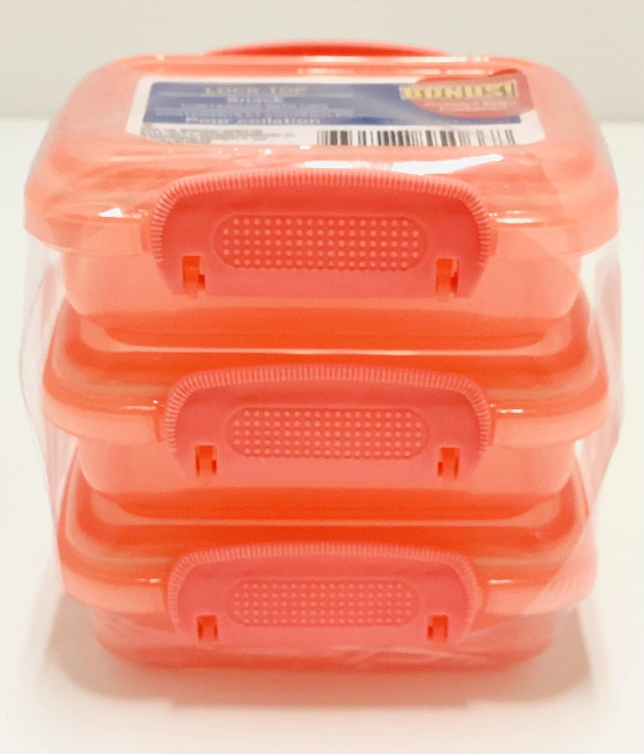 Locktop- Contenedores para refrigerios con tapa con cerradura, 3 pack