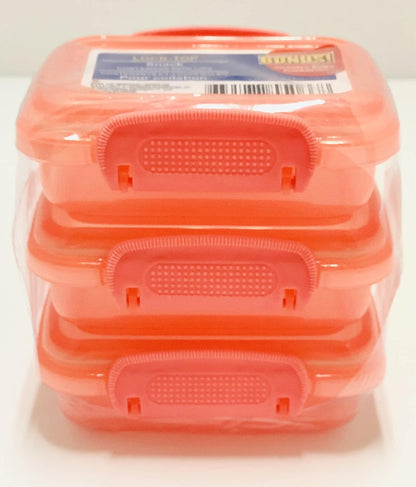 Locktop- Contenedores para refrigerios con tapa con cerradura, 3 pack
