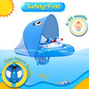 GLOPUS- Flotador de piscina para bebé con toldo extraíble
