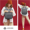 Lovevook- Mochila para viaje, con puerto USB, gris