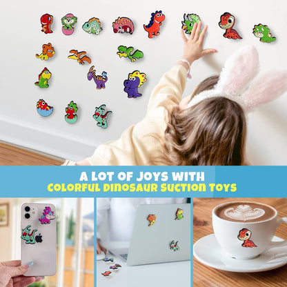 Leoce-20 bombas de baño para niños con juguetes de succión de dinosaurio en el interior