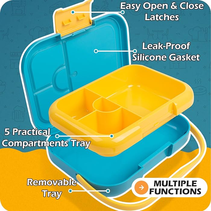 CherylBento Box para niños 32 oz, videojuegos