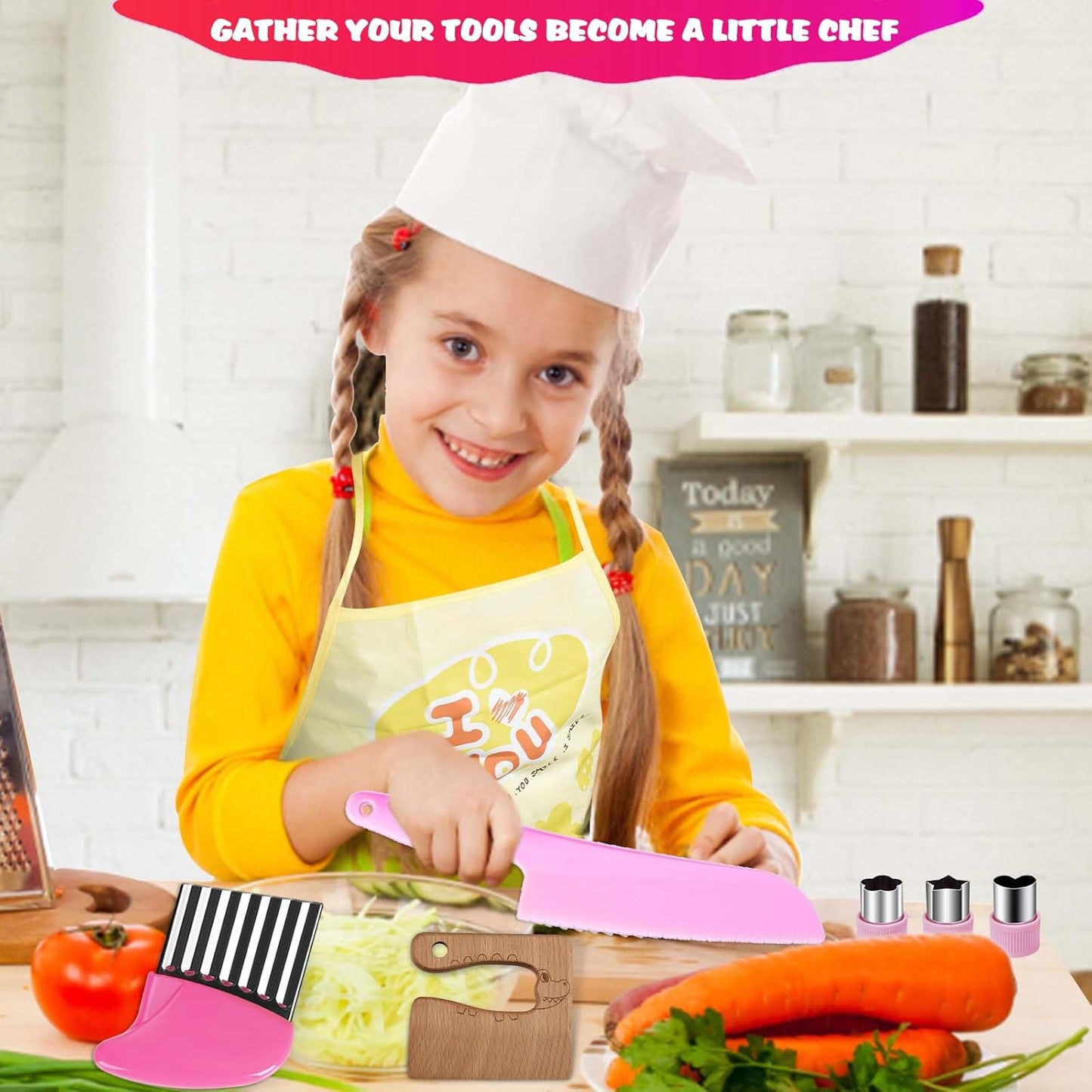 Juego de cuchillos de cocina seguros para niños