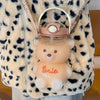 Kawaii - Botella de agua grande con forma de oso kawaii con pajita y correa