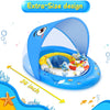 GLOPUS- Flotador de piscina para bebé con toldo extraíble