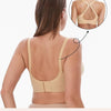 HOFISH - Sostén de lactancia materna sin costuras, beige oscuro, diseño triangular, Talla M