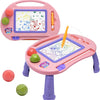 Tablero magnético de dibujo para niños, morado-rosa