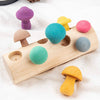 Juego de recogida de hongos de madera Montessori