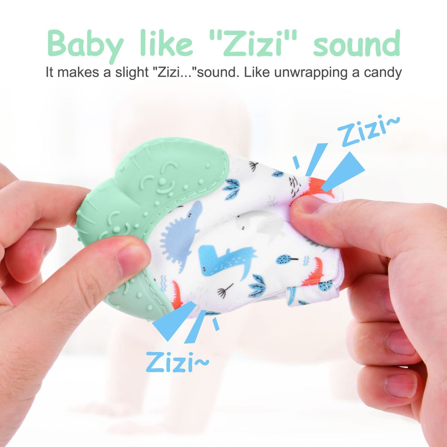 Paquete de 2 manoplas de dentición de silicona