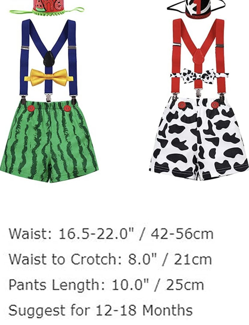 Traje de primer cumpleaños para bebé Sandia