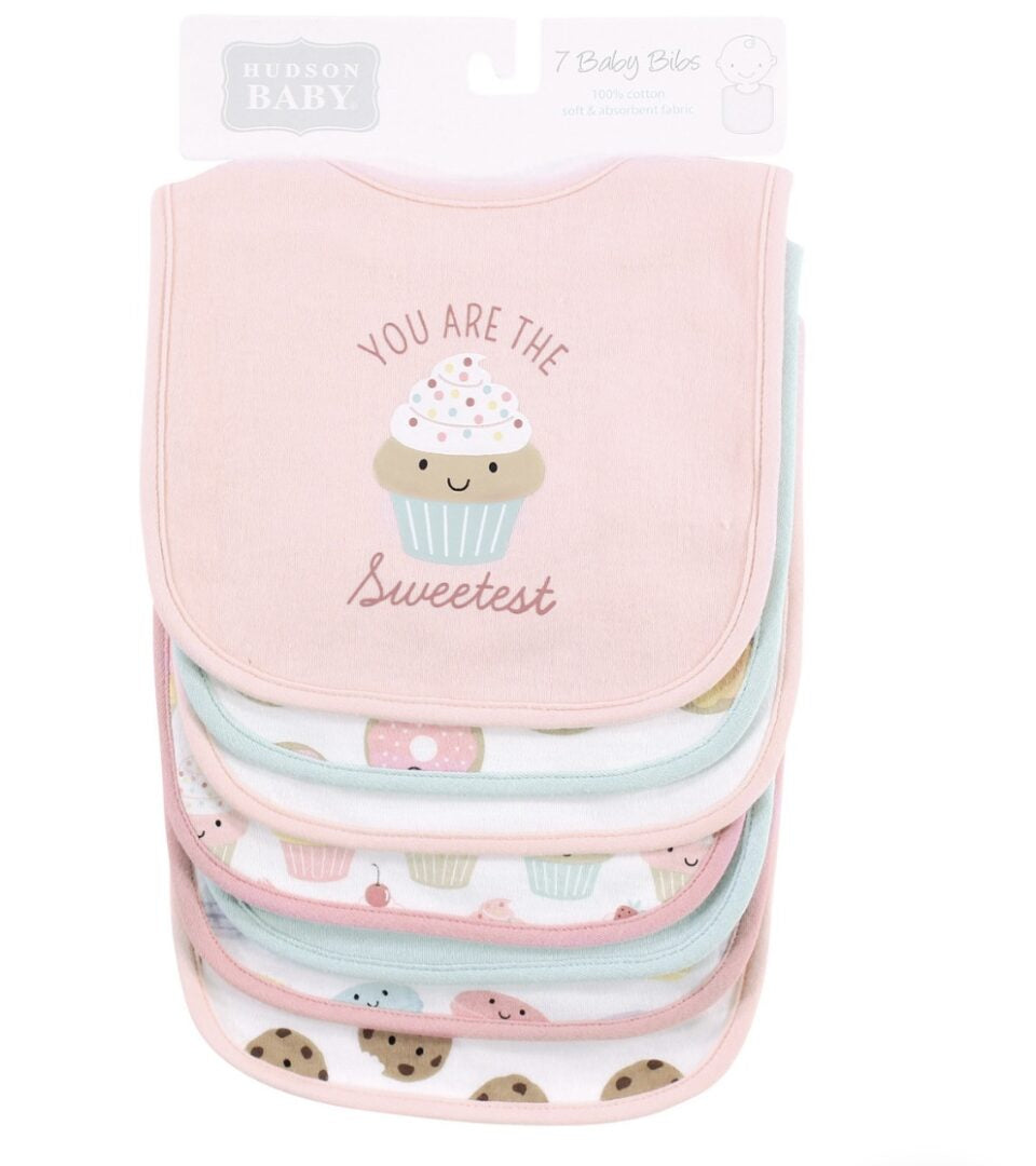Hudson baby baberos cupcakes 7pk