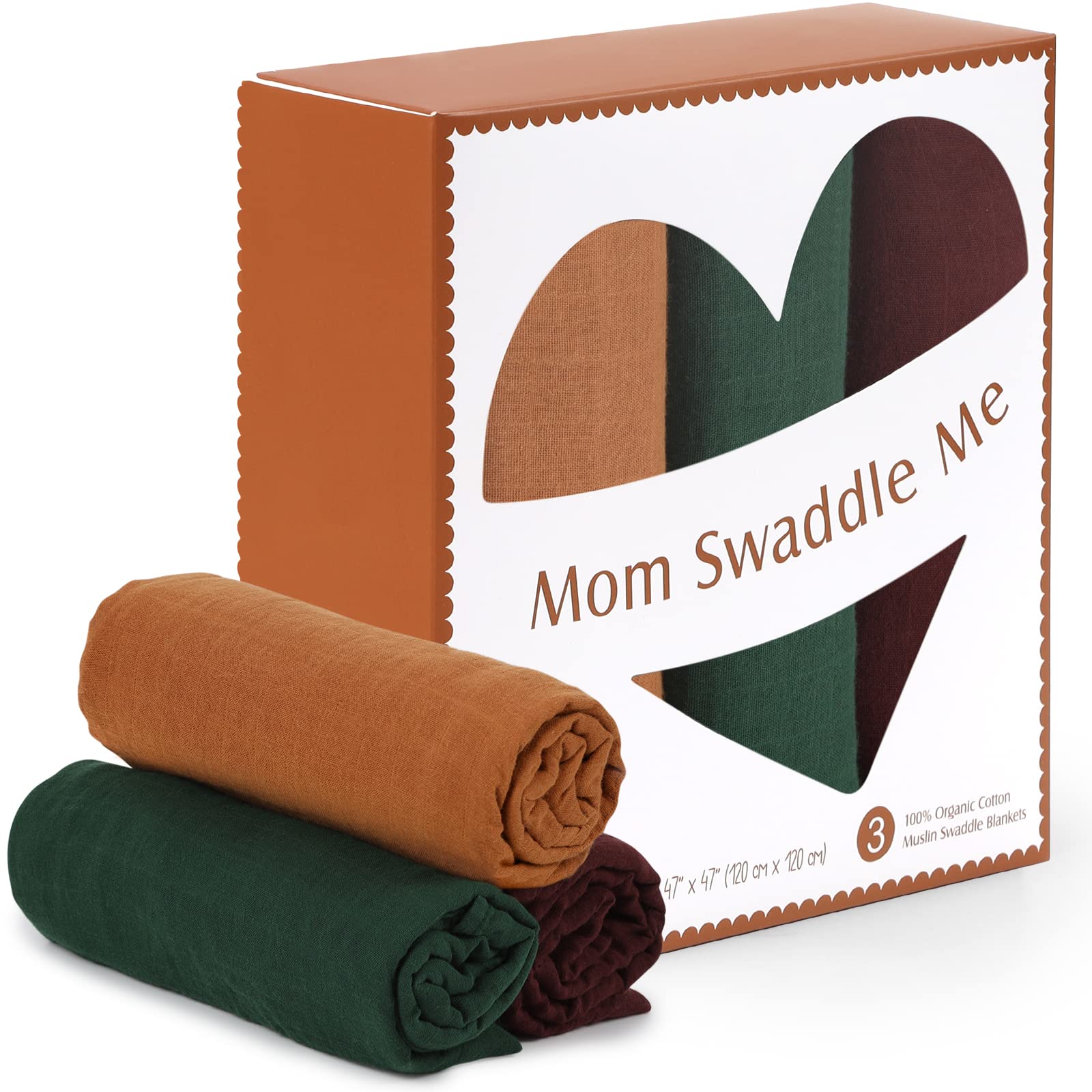 Mom Swaddle Me Baby Muslin Swaddle Mantas, Algodón Orgánico